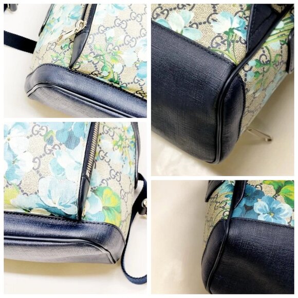 Gucci BackPack Bag Navy Blue PVC 880-061225 - Picture 6 of 13